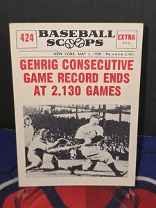 Cucharadas de béisbol 1961 Lou Gherig #424 Salón de la fama Yankees - Imagen 1 de 2