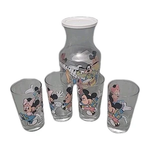 Bicchieri da ballo vintage Topolino Minnie tema musica caraffa/crocetta con coperchio - Foto 1 di 22
