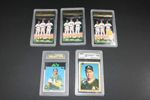 Oakland A's Five Card Lot Graded - Bash Brothers Canseco & McGwire/ Walt Weiss - Picture 1 of 8