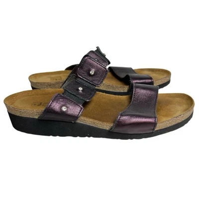 Sandalias de cuero cómodas con diamantes de imitación ciruela Ashley talla EU 41 US 10 NAOT Foto 1 de 4