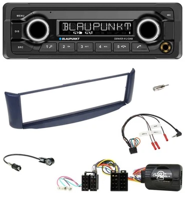 Blaupunkt Bluetooth DAB Lenkrad USB Autoradio für Smart ForTwo 2004-2007 blau - Bild 1 von 4