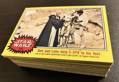 1977 Topps Star Wars SERIES 3 Yellow Trading Card COMPLETE 66 cool Card Set - Image 1 of 4