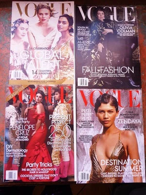 Vogue Magazine Lot of 4 2007 & 2019 Penelope Cruz Ralph Lauren Zendaya Fashion - Image 1 of 4