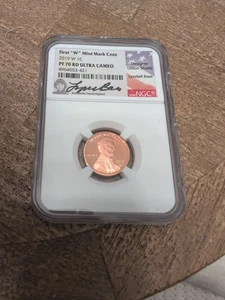 2019 W 1C Penny NGC PF70 RD Ultra Cameo FDOI Lyndall Bass Signed - Picture 1 of 2