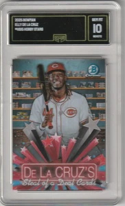 Bowman Chrome ELLY DE LA CRUZ 2025 Rojos Hobby Stars inserto #HS-15! - Imagen 1 de 2