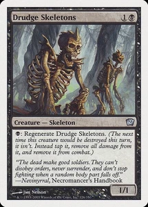 Drudge Skeletons 2x FOIL MTG 9ª Novena Edición Poco Común COMO NUEVO Negro - Imagen 1 de 1