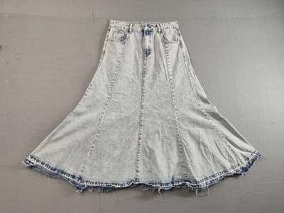 Falda Dazy Mujer XL Azul Denim Acampanada Maxi Lavado Ligero Informal Relajada tiro Medio Foto 1 de 4