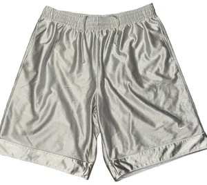 Vintage Nike Shorts Mens XL Silver Shiny Dazzle Basketball Silky Shorts Y2K - Picture 1 of 8