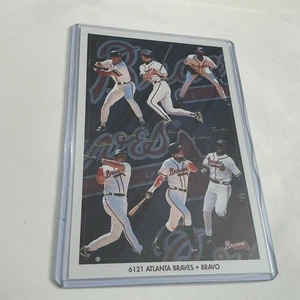 VTG Atlanta Braves Chipper Jones “Bravo” Lofton Javy Promo Poster Card 4x6 - Picture 1 of 4