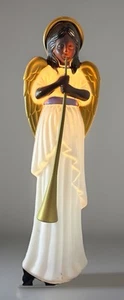 Vintage Angel W/ Horn Blow Mold 34" Tall Made In Canada Christmas Decor!!! - Picture 1 of 11