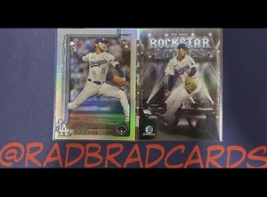 MLB Baseball Los Angeles Dodgers 25 Topps Roki Sasaki 2 Rookie Card Lot MINT - Picture 1 of 1