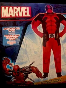 Men's ~MARVEL~ **Deadpool Muscle** Suit Adult Costume Cosplay 5 Piece 2XL - Picture 1 of 6