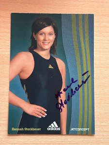 Hannah Stockbauer - Natación - Tarjeta de autógrafo firmada original - #27768 - Imagen 1 de 1