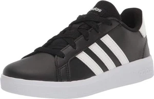 Kids Adidas Grand Court 2.0 Tennis Shoe GW6503 Black/White 100% Authentic New - Picture 1 of 6