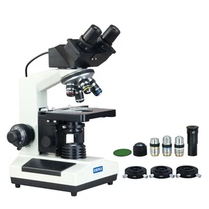 OMAX 40X-2500X Microscopio composto binoculare composto a contrasto fase digitale integrato da 3 megapixel - Foto 1 di 8