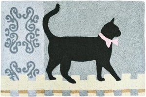 Kitty Cat Walking the Fence - 21 x 33 - waschbarer Bodenteppich JB-AT022 - Bild 1 von 2