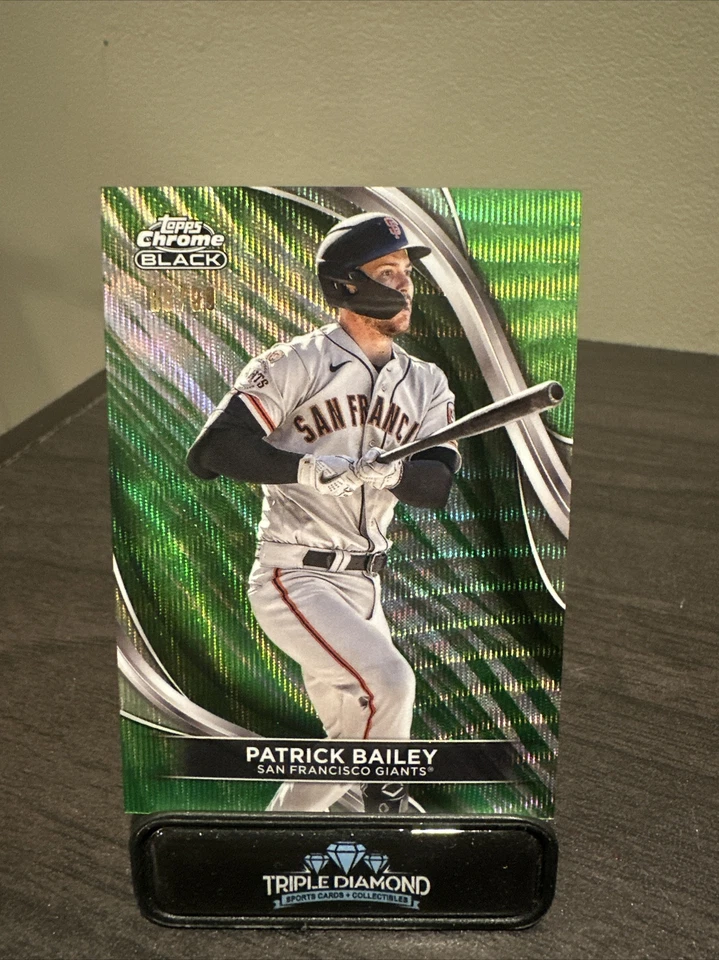 2024 Topps Chrome Black Green Wave Patrick Bailey 86/99 San Francisco Giants - Image 1 of 3