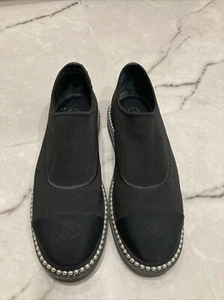 CHANEL WOMEN SHOES SIZE 40 MADE IN ITAY BLACK - Picture 1 of 11