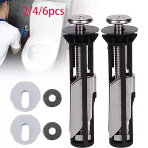 2/4/6PCS Heavy-Duty Universal Toilet Seat Fastener Bolt Kit - Picture 1 of 11