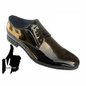SCARPE UOMO CLASSICHE ELEGANTI IN VERNICE NERO DAL 39 AL 46 INGROSSO VV - Foto 1 di 11