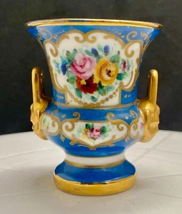 SCHÖNE FRANZÖSISCHE LE TALLEC PARIS DOPPELHAND VERGOLDETE KLEINE VASE 3,4" BLUMEN Exc - Bild 1 von 6
