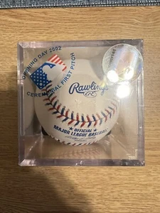 2002 Eröffnungstag zeremonieller erster Pitch offizieller MLB-Ball neu/versiegelt - Bild 1 von 5