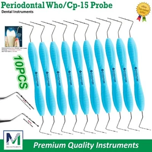 Color Coded UNC15 / Who Measurements Dental Periodontal Probe Silicone Handle - Picture 1 of 6