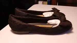 MUSSHOE Women's Black Size 8.5 Knot Top Ballet Flats - Picture 1 of 5