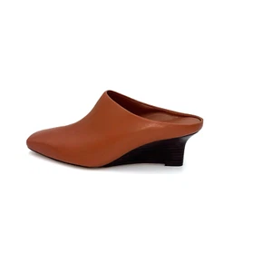 Vince Benita, Rustamber Le Mule Brown Wedge Slip-On 8 ;NIB - Picture 1 of 12