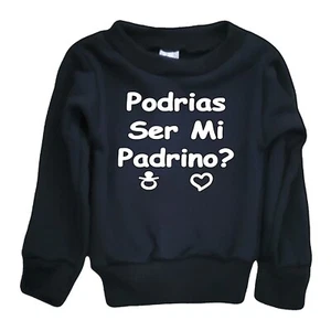 Baby Säugling Neugeborene Sweatshirts Podrias Ser Mi Padrino Halloween lustiger Horror - Bild 1 von 2