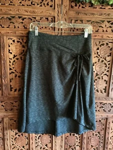 The North Face Cypress Knee Length A-Line Ruched Stetch Skirt Gray Space Dye S/P - Picture 1 of 7