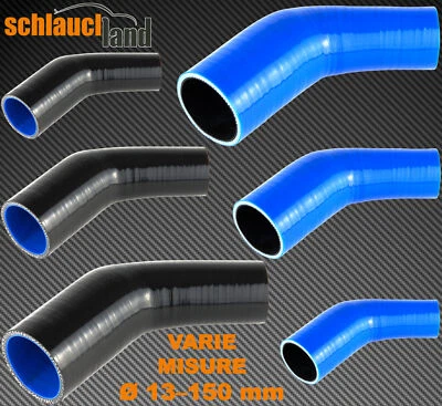 Curva Riduzione TUBO flessibile 45°Gradi SILICONE Manicotto Riduttore Adattatore - Bild 1 von 4
