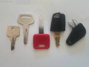 5 Heavy Equipment Key John Deere Komatsu CAT Caterpillar USA SELLER SHIPS FAST - Picture 1 of 3