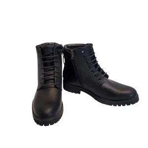Calvin Klein Men's Boots Black Faux Leather Sz 7.5 - Picture 1 of 13
