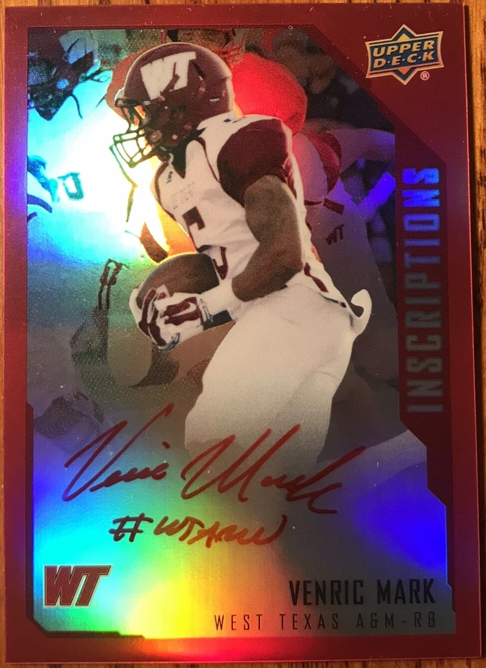 2015 Upper Deck Inscriptions RED Venric Mark #MA West Texas A&M Buffaloes - Image 1 of 3