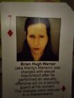 Rare 2003 Starz Behind Barz ~ Marilyn Manson Playing Card ~ Mug Shot ~ Dope Show