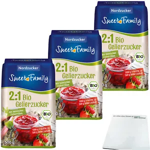 Sweet Family Bio Gelierzucker 2zu1 3er Pack 3x500g Packung usy Block - Bild 1 von 4