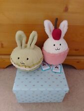 Jellycat Dainty Dessert Bundle. Bunny Cupcake & Bunny Macaron. Brand New & Tags.