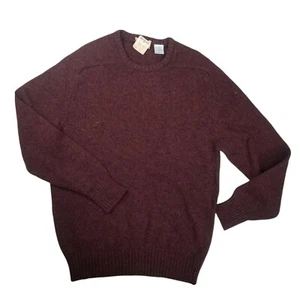 NWT Vintage Carson Pirie Scott Sweater Mens Sz XL Wool Blend Crewneck Red Italy - Picture 1 of 12