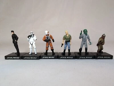 Lot Of 6 Star Wars Miniatures Rebel Imperial Fringe Figures 2007 LFL TM No Cards - Image 1 of 4