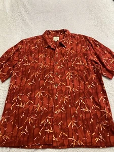 Solitude Washable Silk Men Floral Short Sleeve Button-Up Shirt Size XL - Picture 1 of 11