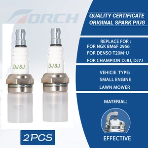 2X TORCH DJ8J Spark Plug for NGK BM6F 794-00050 794-00055A for BOSCH WAK145T3 - Picture 1 of 10