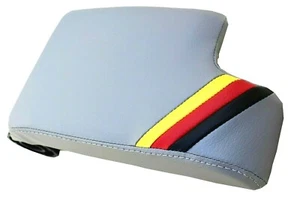 Fits 99-06 BMW E46 Light Gray Vinyl w/German Flag Stripes Center Console Cover - Imagen 1 de 6