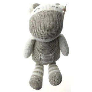 Brownlow Heirloom Baby Giraffe Lovie Rattle Gray White 13" Fabric Toddler Toy - Picture 1 of 2