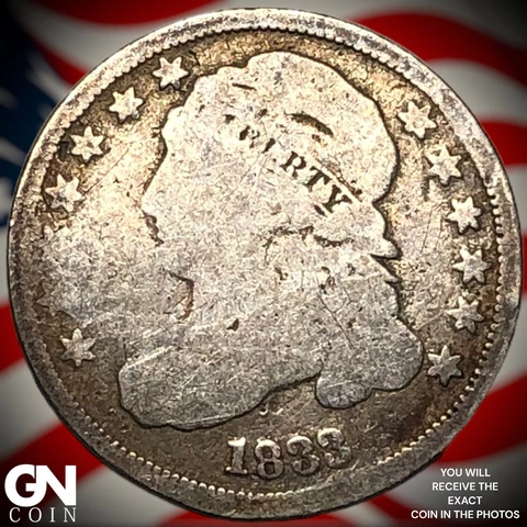 1833 Capped Bust Dime  Q1528 Cover