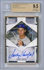 Sandy Koufax 2019 Topps Transcendent Collection Autograph Platinum 1/1 BGS - 9.5