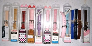 Lot of 13 Ladies Womens Watch Band Pinks, Brown Mostly 12mm Width, One 16mm Wide - Picture 1 of 9