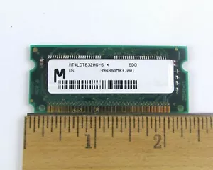 Micron 32MB 72-pin EDO RAM SODIMM Memory Module 3.3V 8Mx32 MT4LDT832HG-6X - Picture 1 of 2