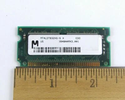 Micron 32MB 72-pin EDO RAM SODIMM Memory Module 3.3V 8Mx32 MT4LDT832HG-6X - Image 1 of 2