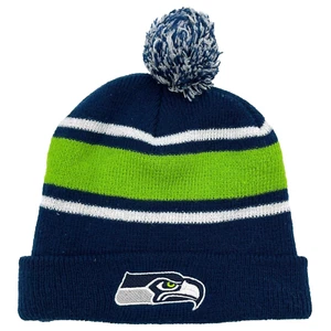 Seattle Seahawks Hat Cap One Size Blue Green NFL Football Budweiser Beanie Mens - Imagen 1 de 4